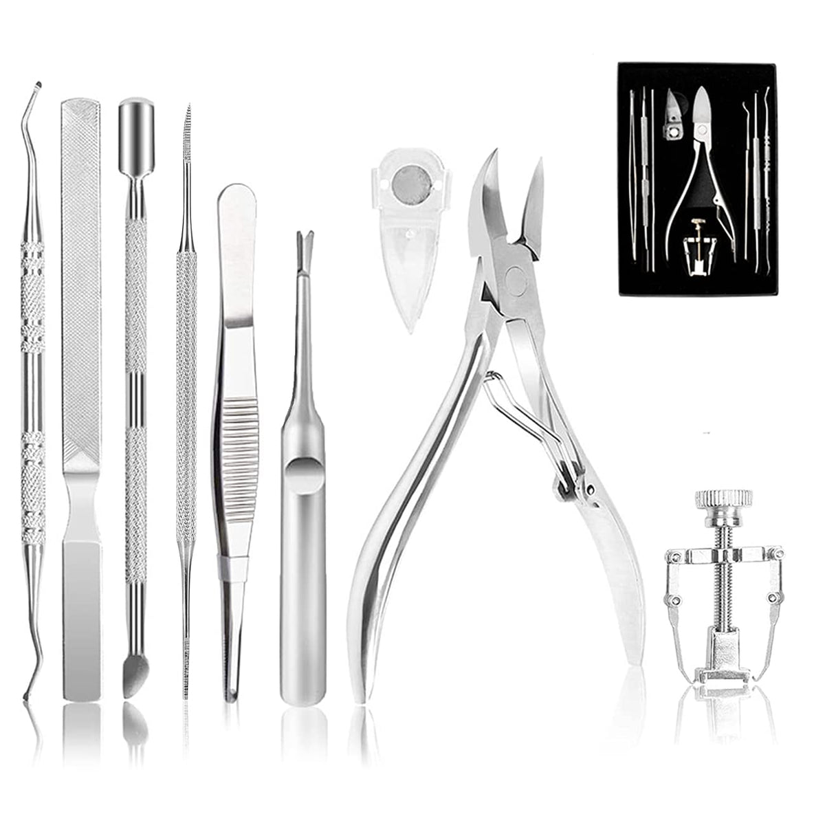 Dualeco ingrown toenail tool kit contents for at-home care