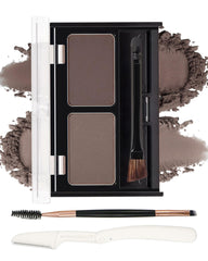 DuaTana polvos de cejas dos colores en paleta para rellenar y definir cejas