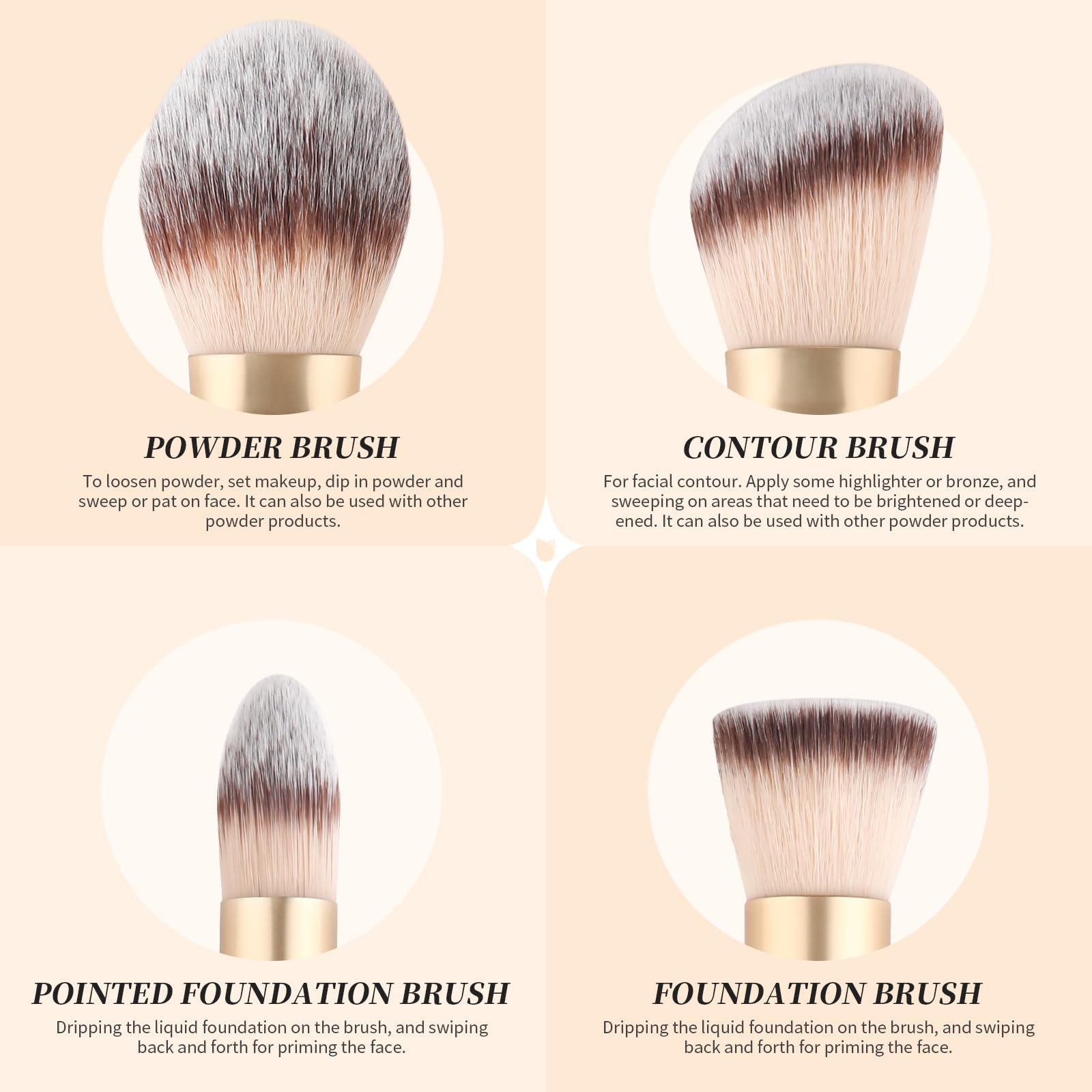 DUcare precision-tip brush for targeted bronzer and blush placement.