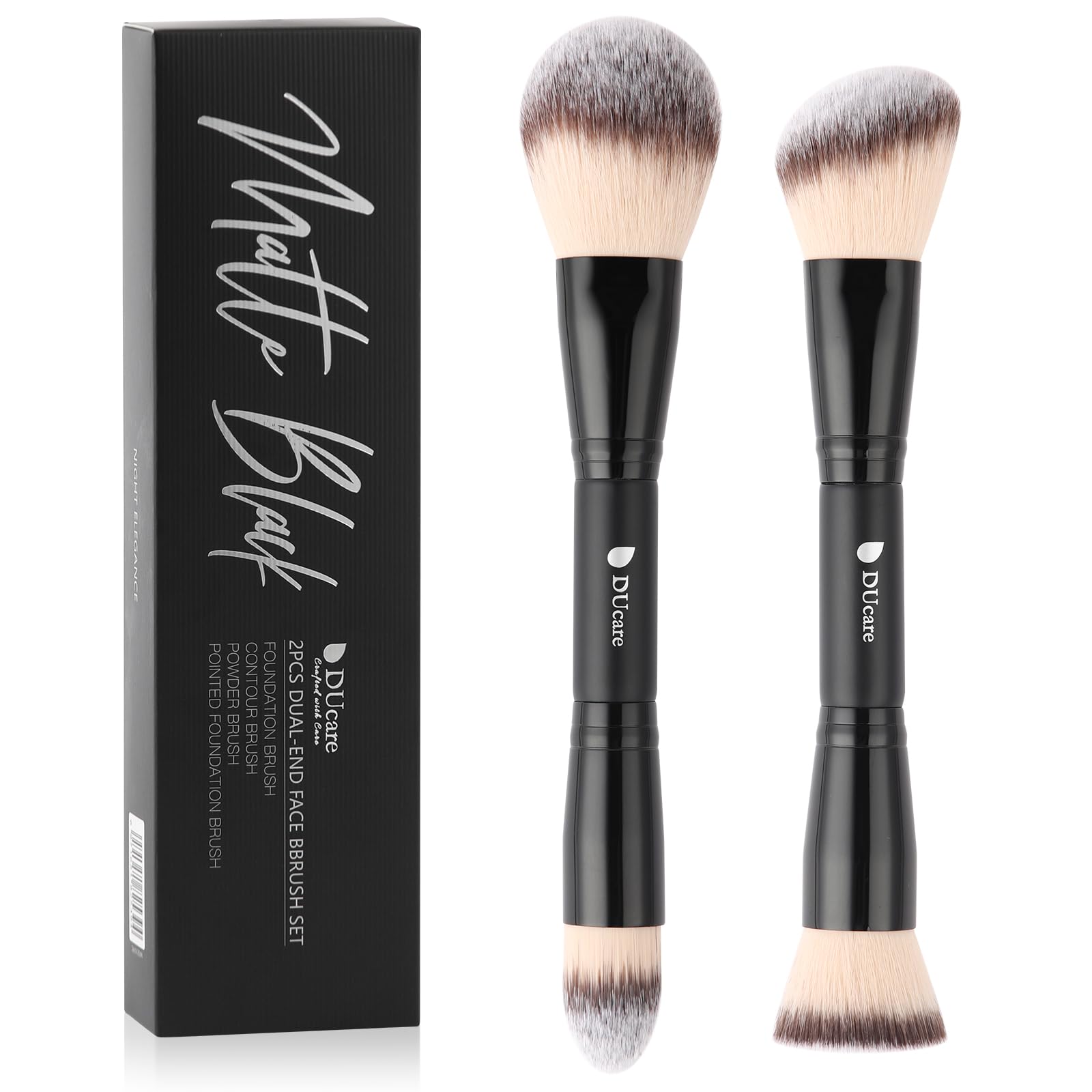 DUcare duo-end foundation brush delivers precise foundation for a natural-looking base.