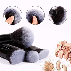 DUcare ergonomic wooden handle aids precise control during makeup routine.