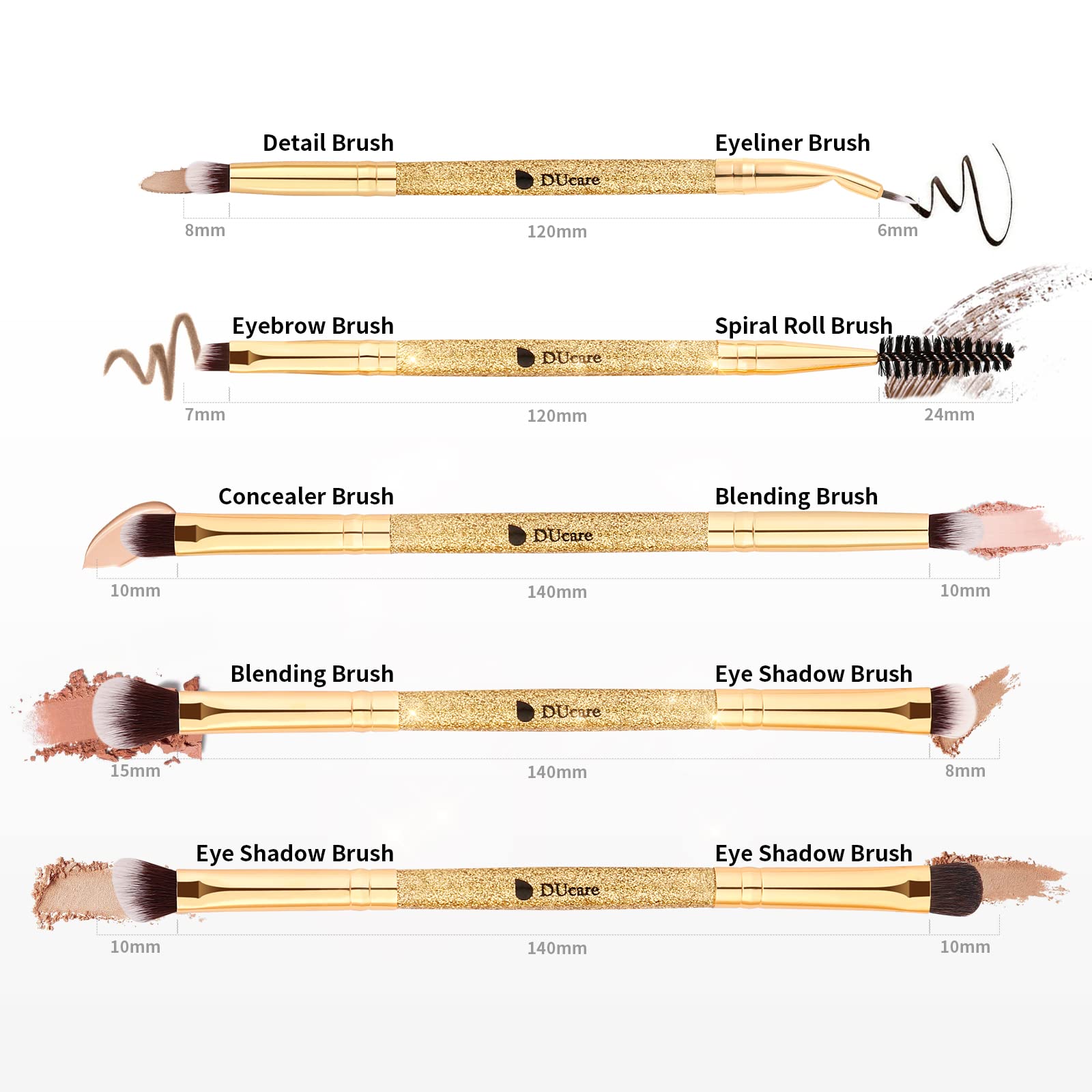 DUcare eyeshadow-blending brush for seamless color transitions