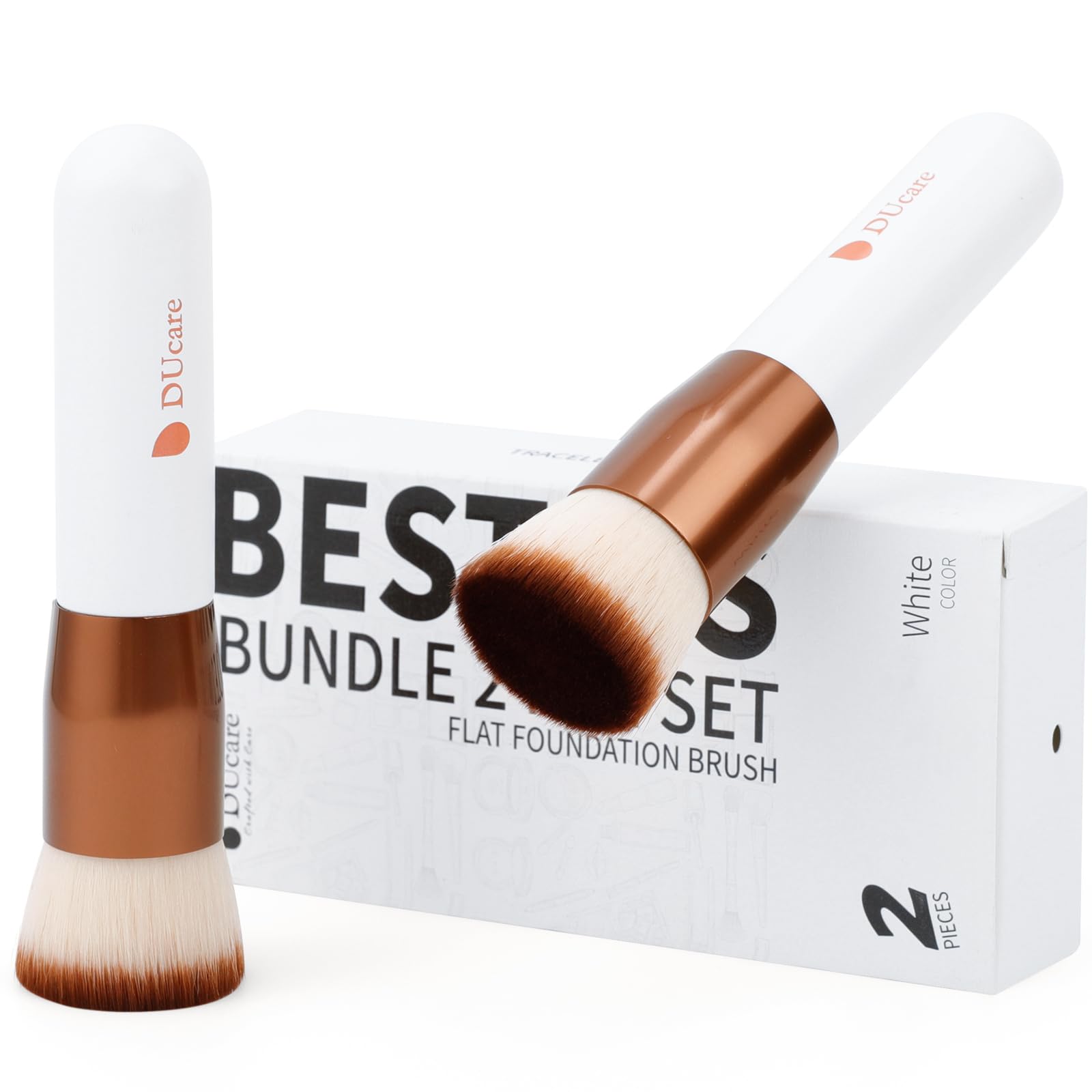 DUcare flawless finish with poreless look using the flat-top brush.