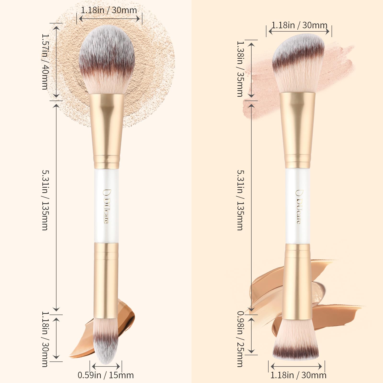 DUcare helps apply foundation with a small amount for natural coverage.