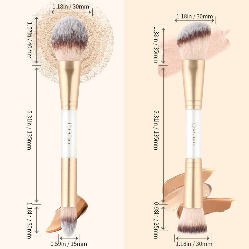 DUcare helps apply foundation with a small amount for natural coverage.