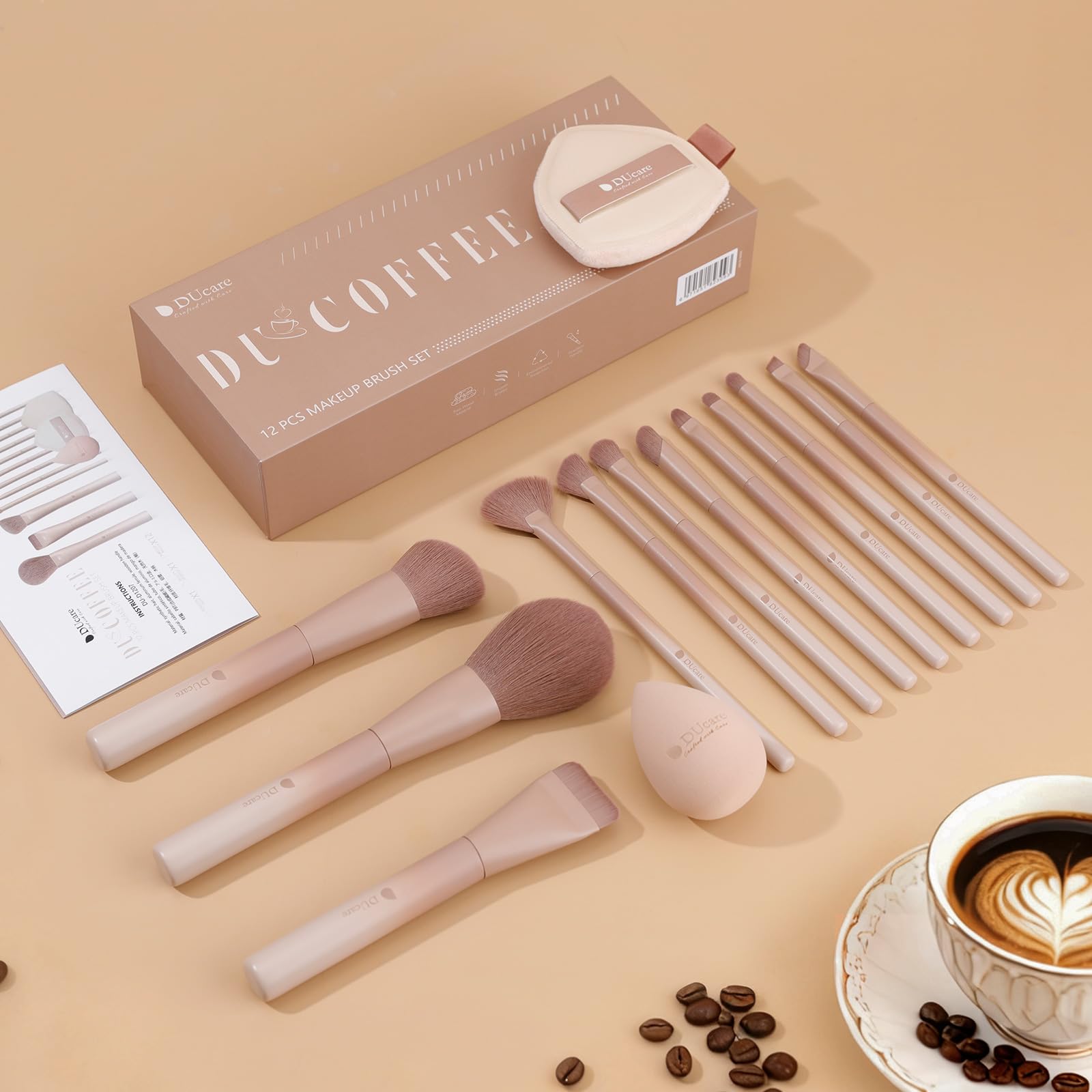 Ducare foundation blending brush closeup, ideal for flawless base application.