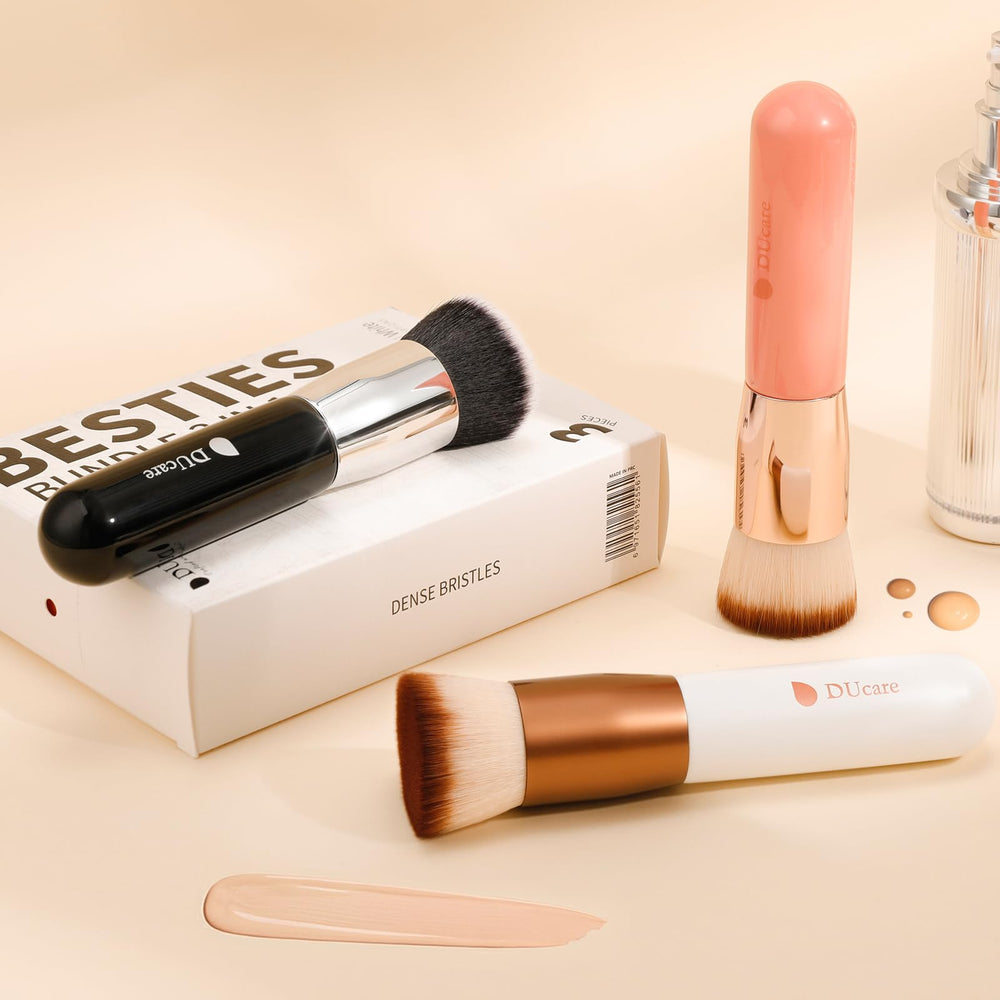 DUcare foundation brush cream concealer use highlights versatile makeup application across formulas.
