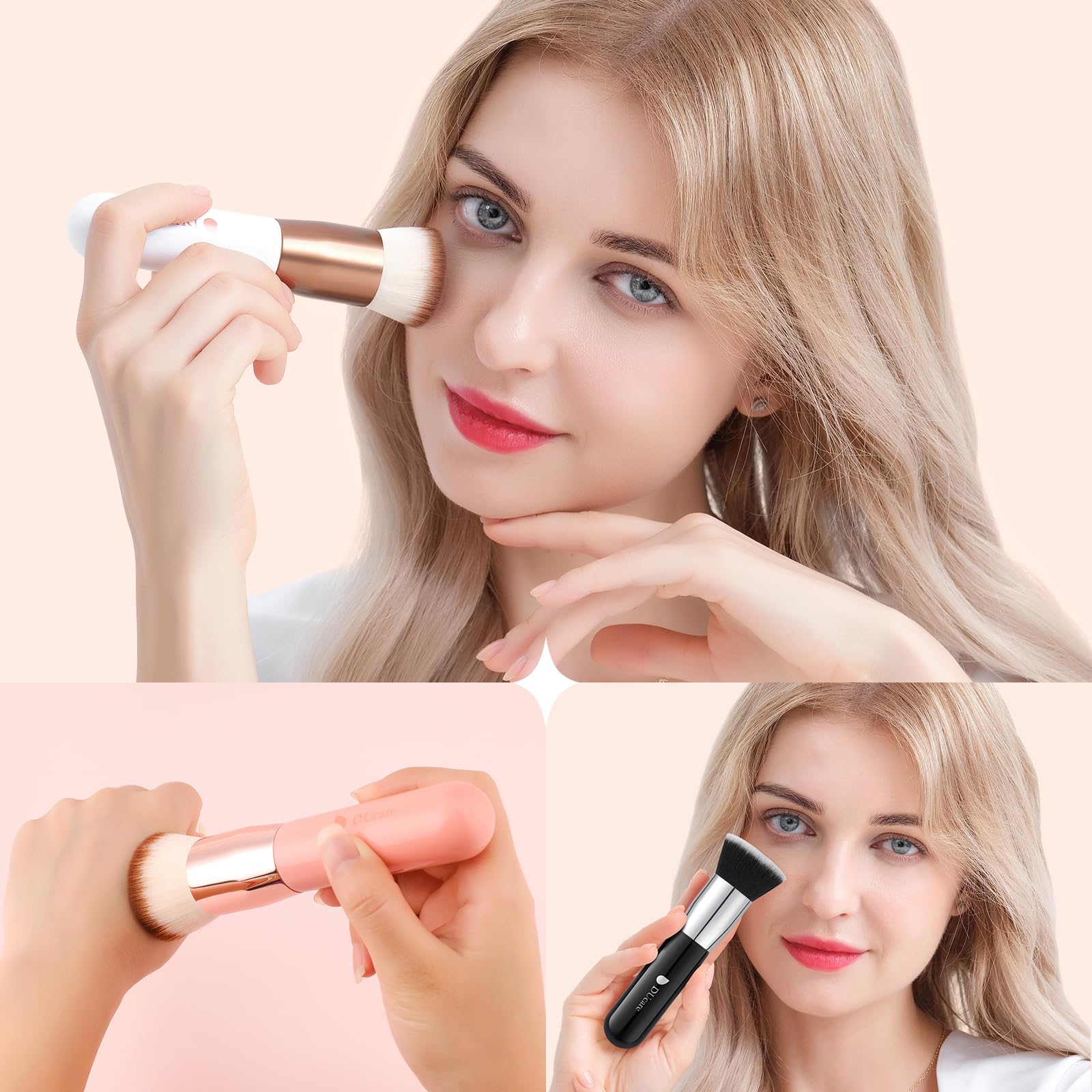 DUcare foundation brush length 5.91 inches shown for comfortable daily use.