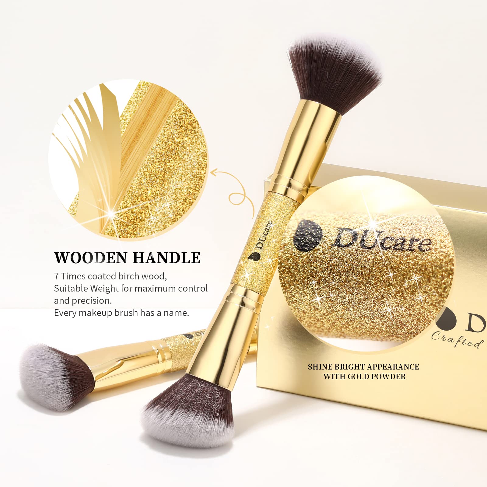 DUcare glitter-handcrafted-handle highlights luxurious design and comfortable grip.