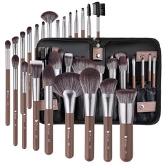 Ducare 22Pcs makeup brush set with foldable bag for travel-friendly organization