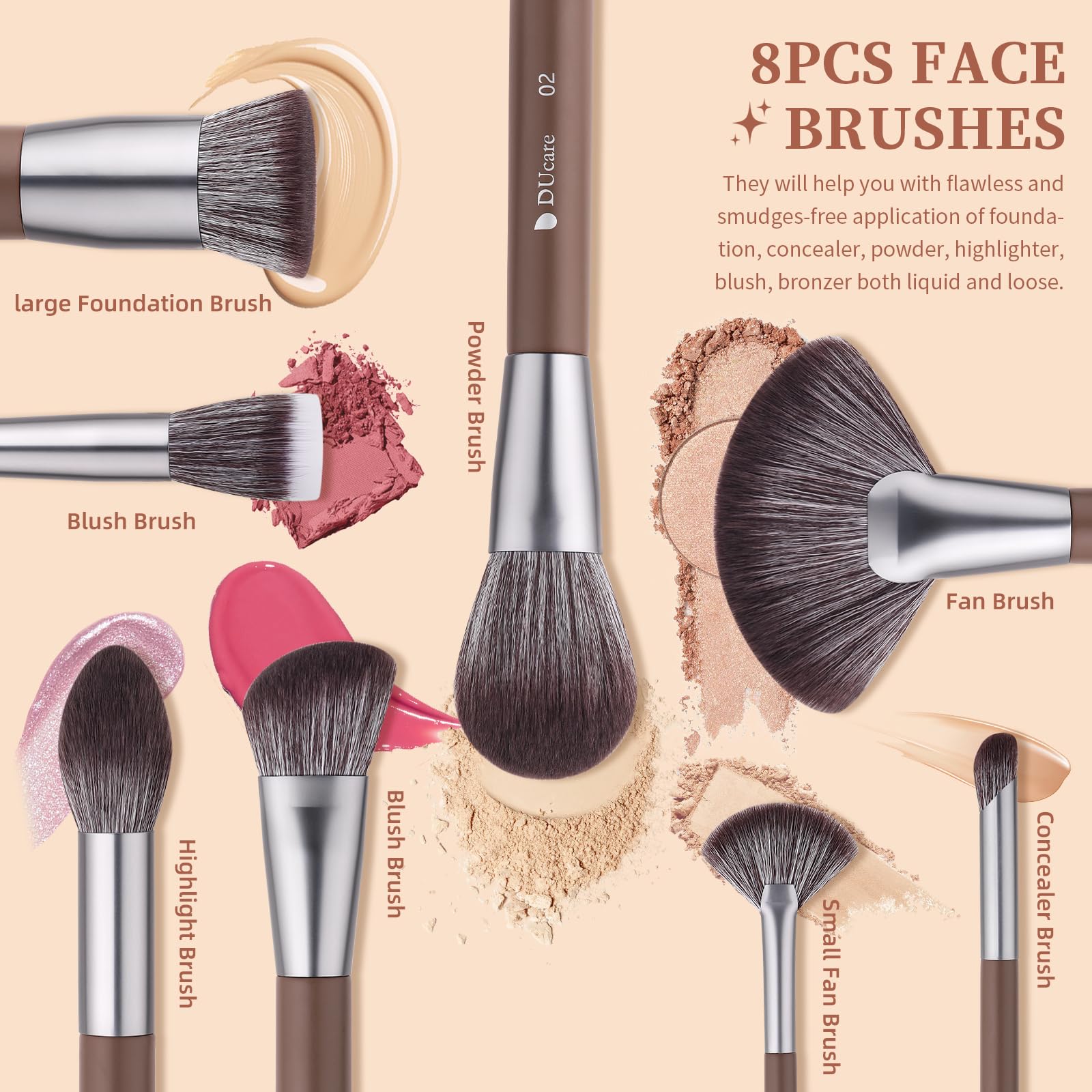 DUcare foundation brush for smooth, even complexion application