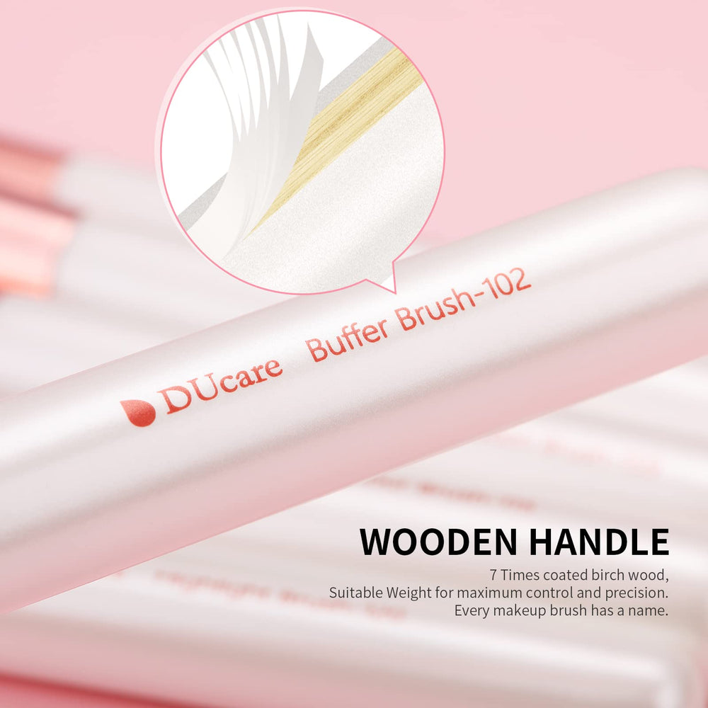 DUcare makeup brush set vegan brushes offer cruelty-free beauty tools.