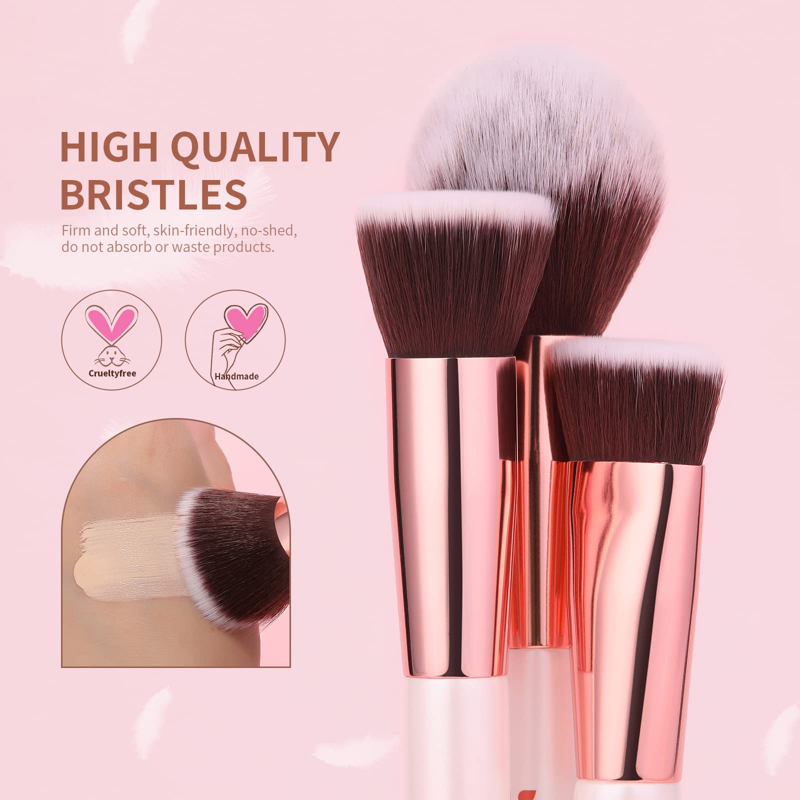 DUcare makeup brush set white classic design adds elegant vanity appeal.