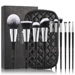 DUcare makeup brushes case travel kit, versatile on-the-go setup for quick makeup touchups.
