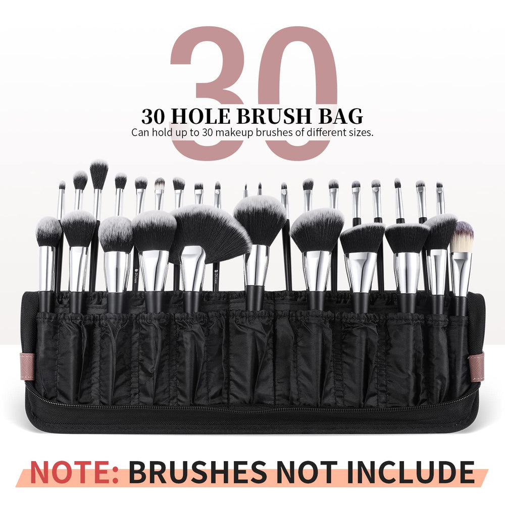 DUcare organizer with side buckles folded, keeps brushes secure on the go.