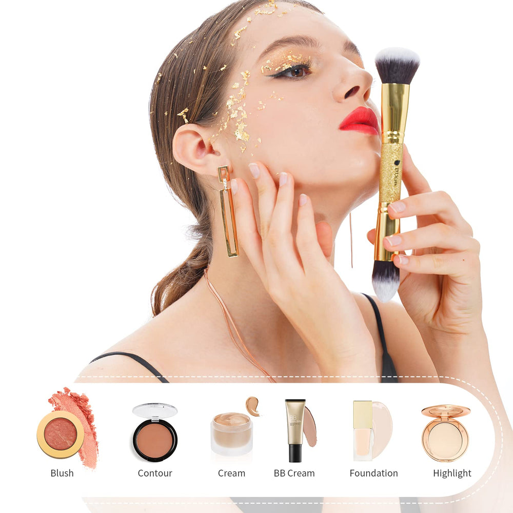 DUcare precision-brush-tip enables targeted blush, bronzer and powder placement.