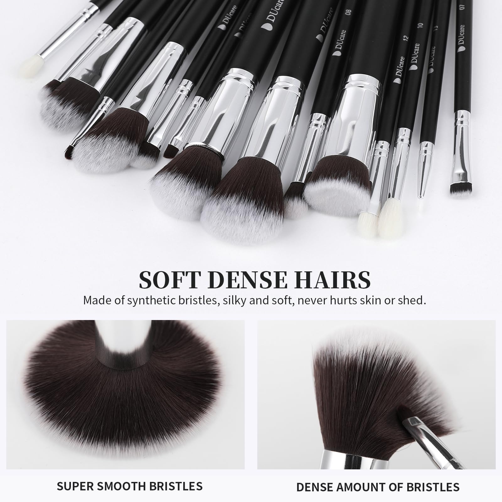 DUcare premium soft bristles close-up highlight gentle touch on sensitive skin.
