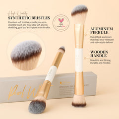 DUcare soft bristles provide gentle skin contact for a smooth, even finish.