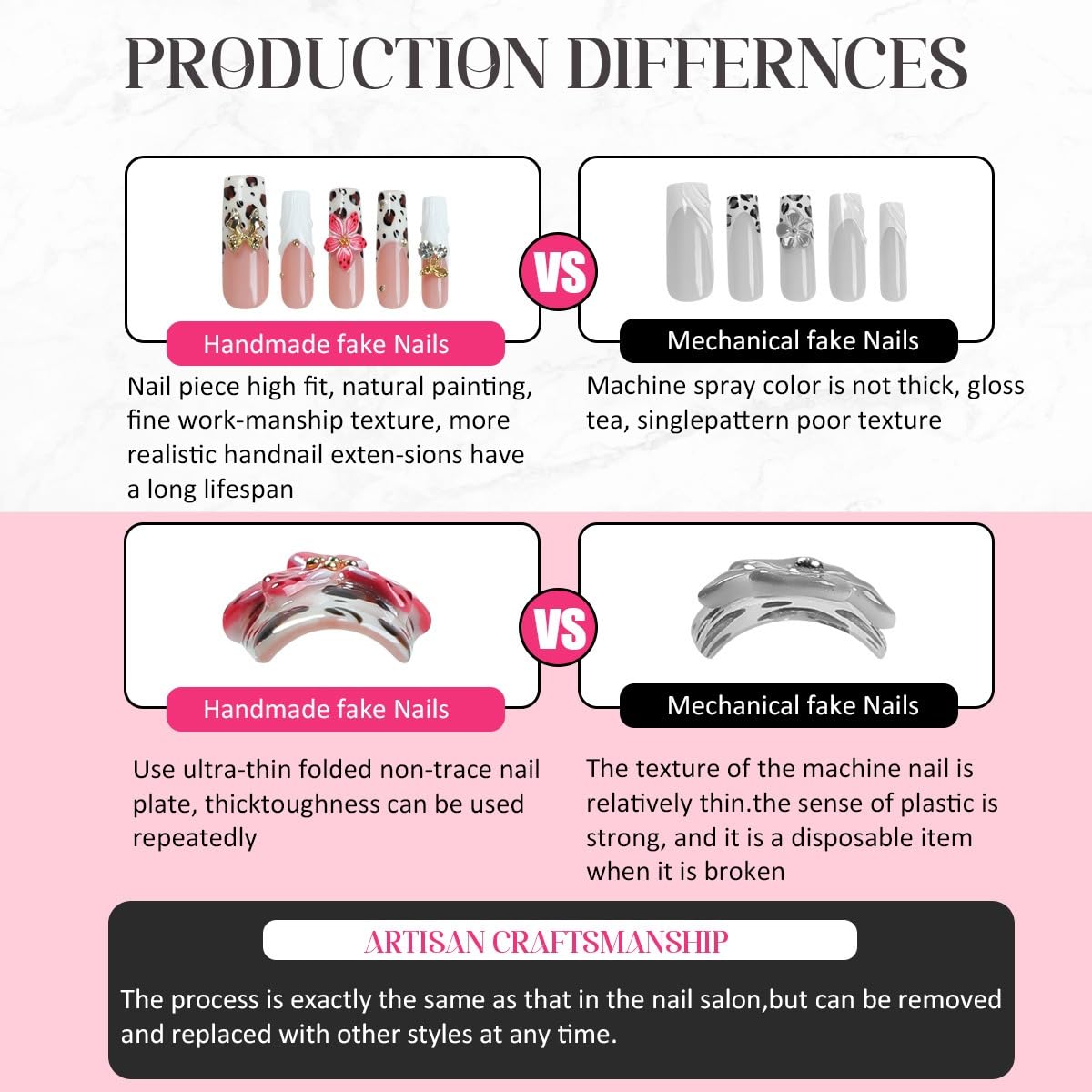 Duck Press on Nails natural short length for comfortable everyday use.