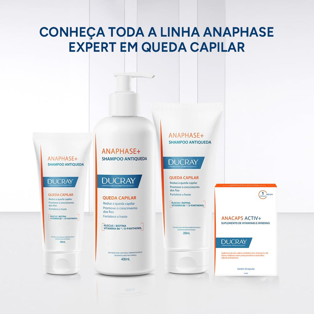 Ducray Anaphase+ product on shelf communicates trusted dermatological brand in hair care.