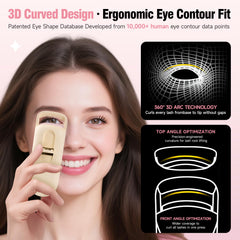 DUDUDU heated eyelash curler 2-temp settings tailor lash lift for various types.