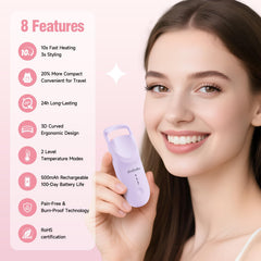 DUDUDU heated eyelash curler with travel case for protection and portability
