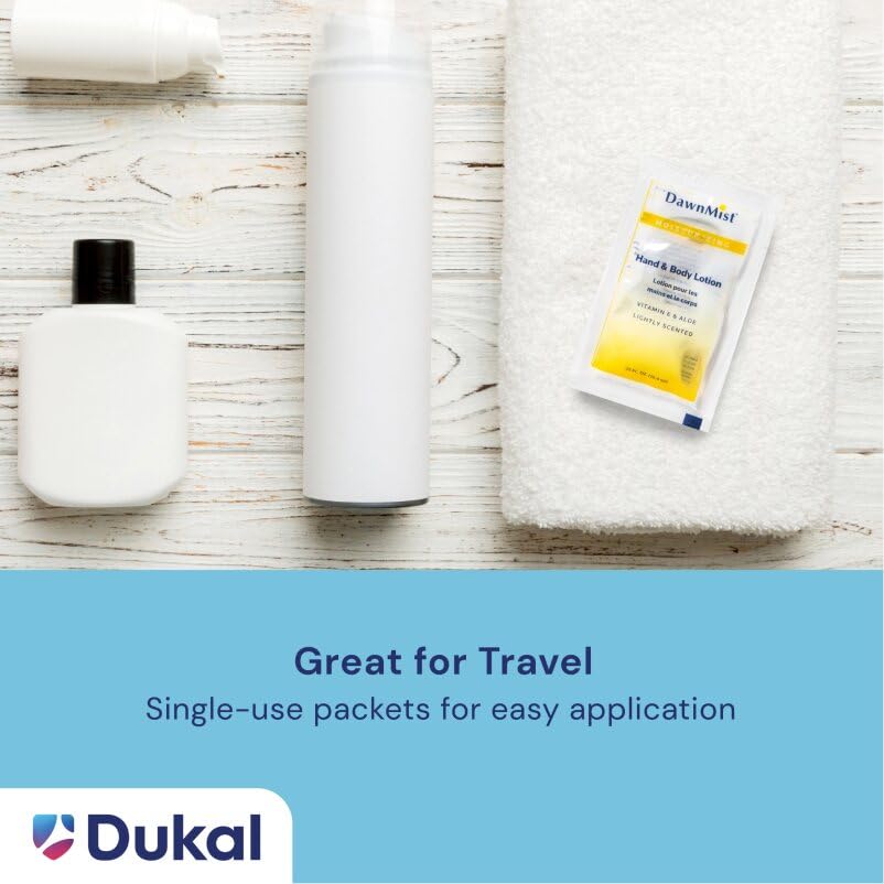 Dukal DawnMist bottle with label detail highlighting aloe and vitamin E