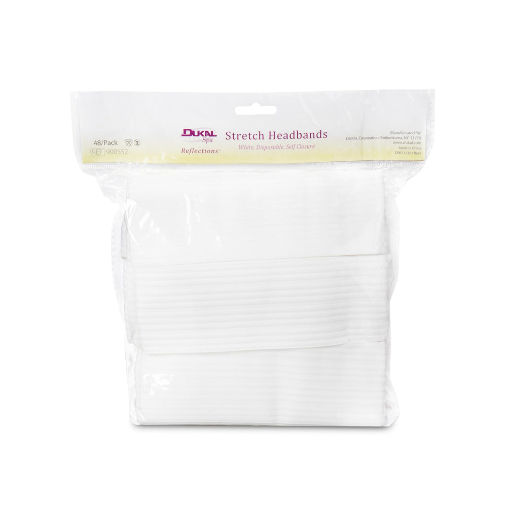 Dukal Reflections headband pack front shows versatile stretch fit for quick styling.