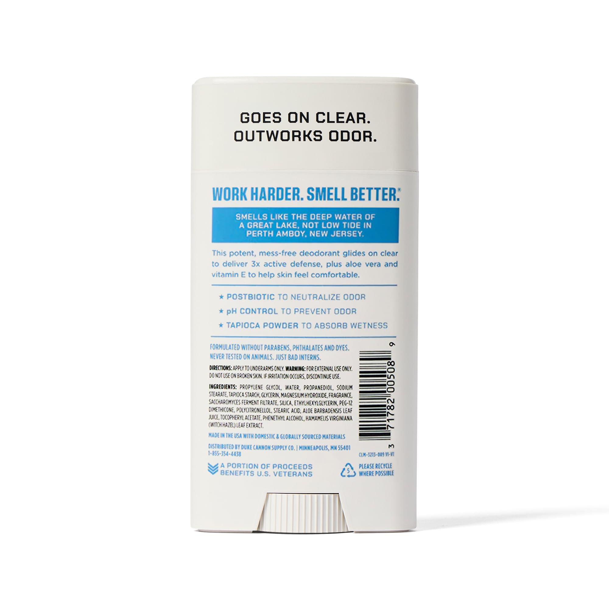 Duke Cannon adventure-ready deodorant used after outdoor activities.