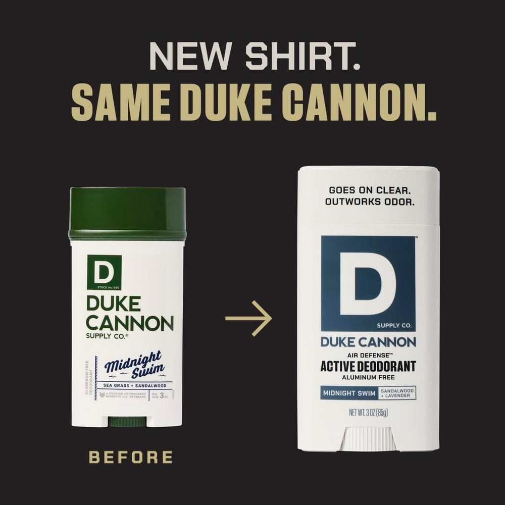 Duke Cannon Air Defense three-signature scents card demonstrates Fresh Water Citrus pairing