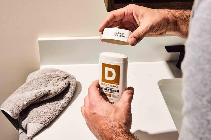 Duke Cannon Air Defense Superior bottle featuring vitamin E for skin comfort
