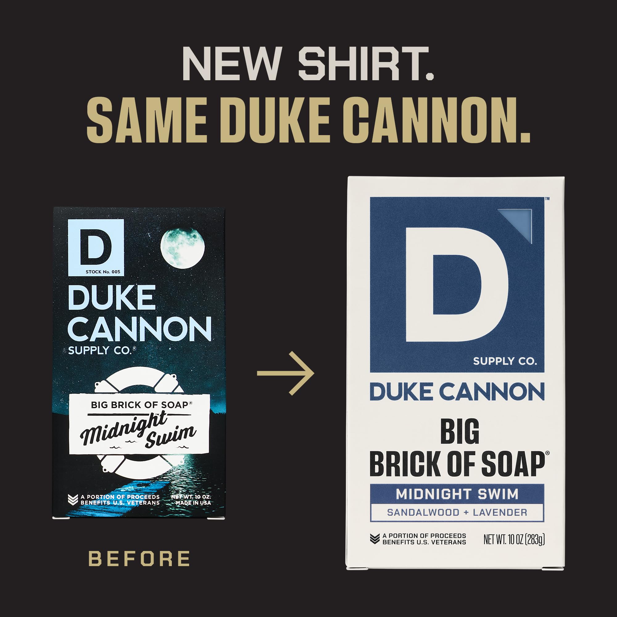 Duke Cannon big brick soap-6-pack-packaging highlights convenient multi-bar use