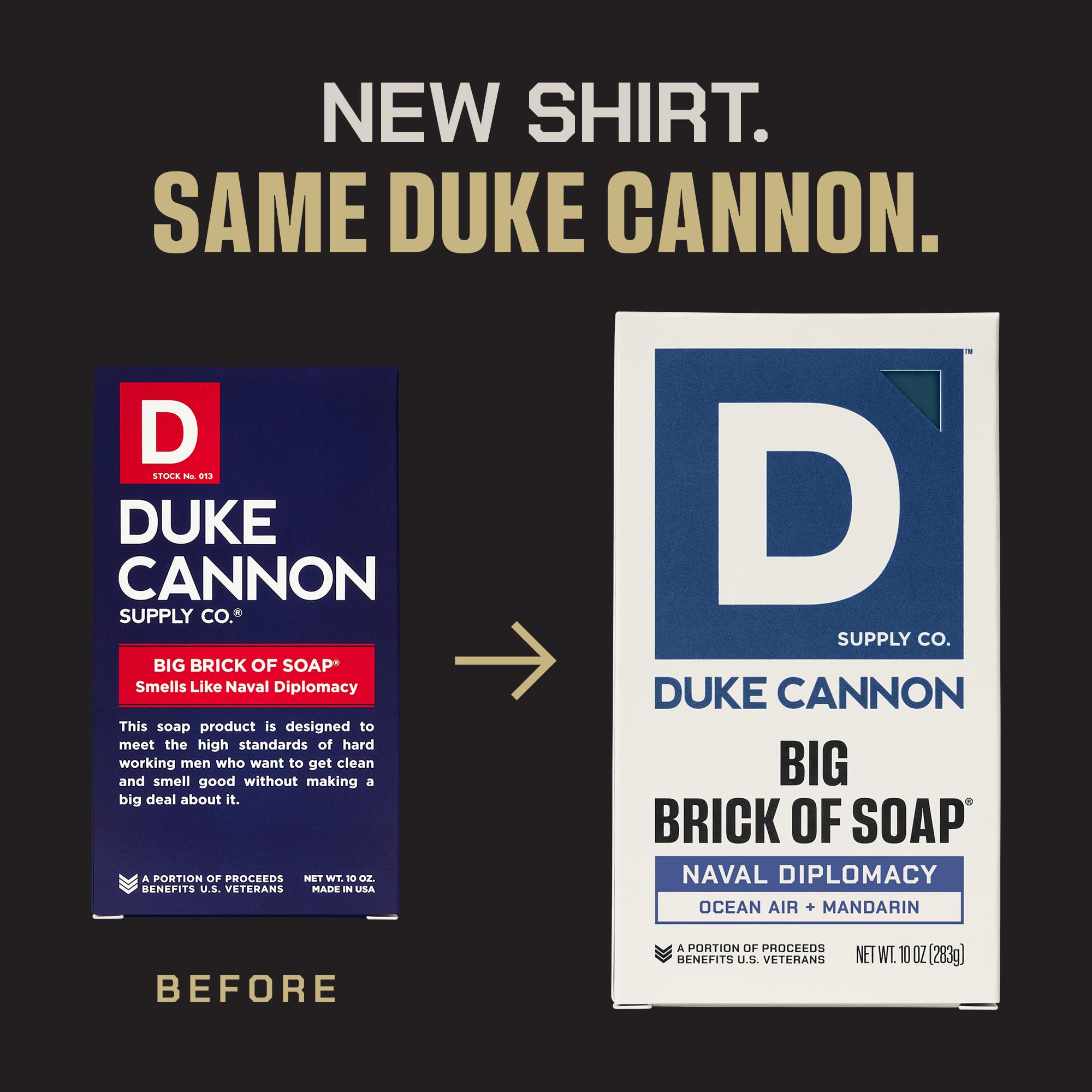 Duke Cannon big brick soap gun-smoke-bar presents bold fragrance and hearty lather