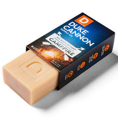 Duke Cannon big brick soap lather closeup emphasizes rich foam and clean feel