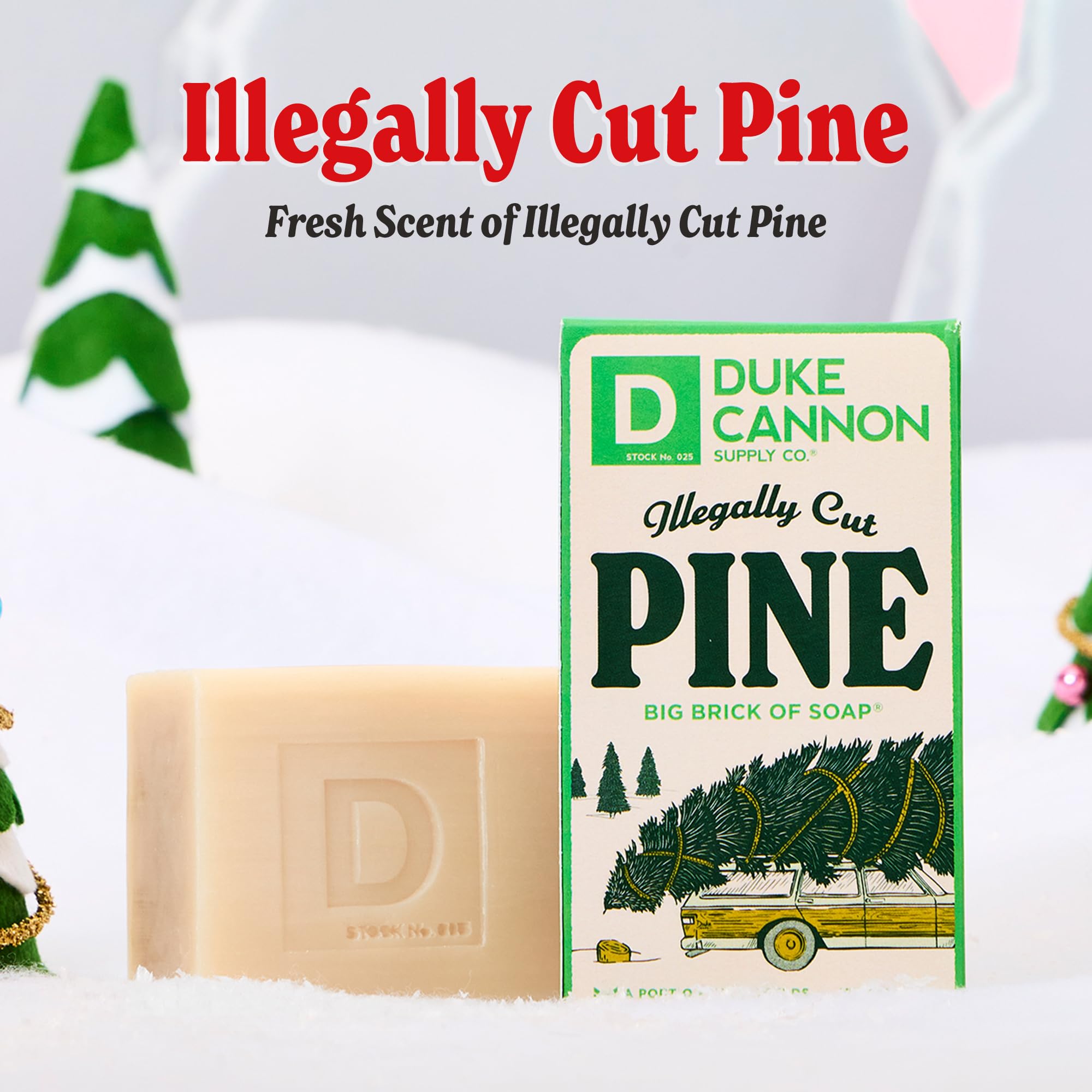 Duke Cannon big brick soap pine bar close-up highlights long-lasting cleansing