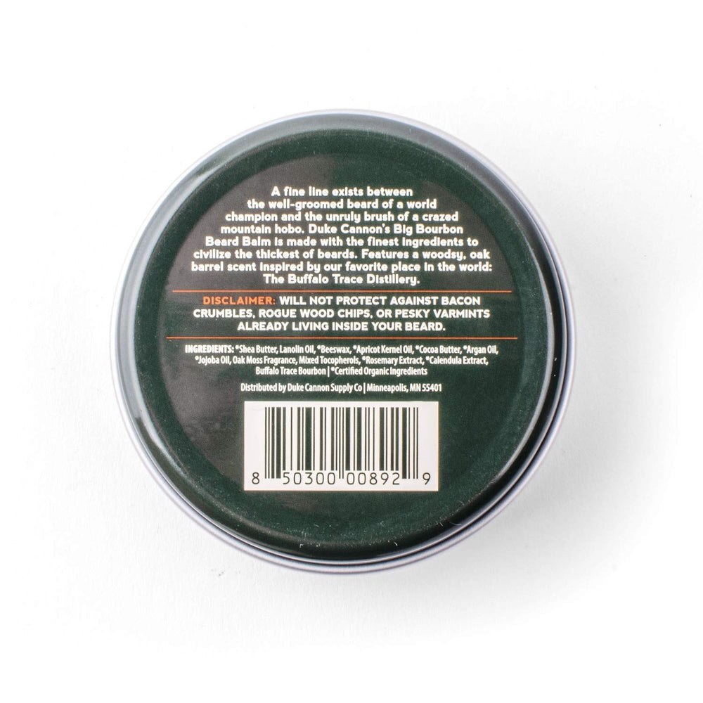 Men's grooming collection by Duke Cannon showcased for premium beard care.