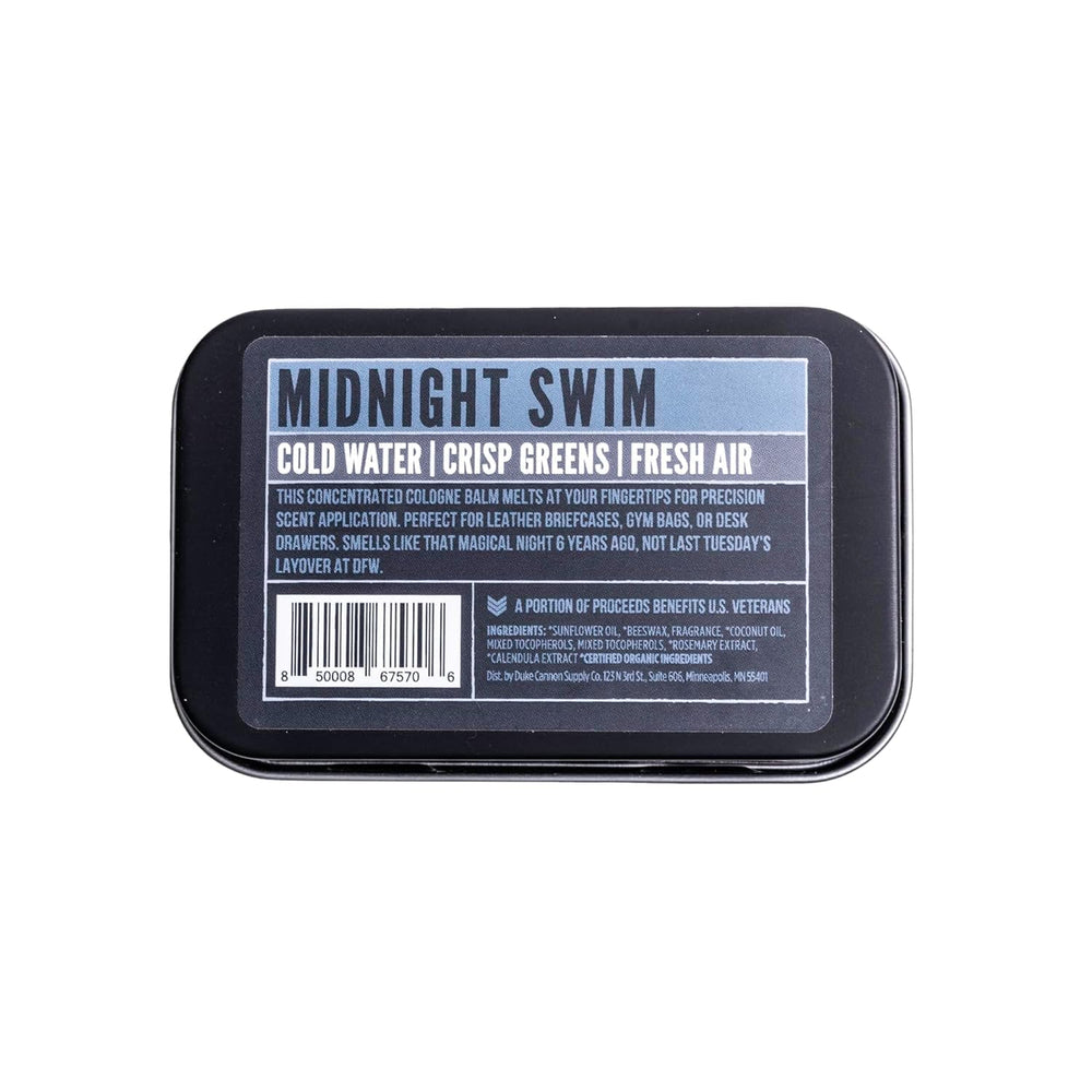 Duke Cannon Midnight Swim notes ozonic greens and fresh air