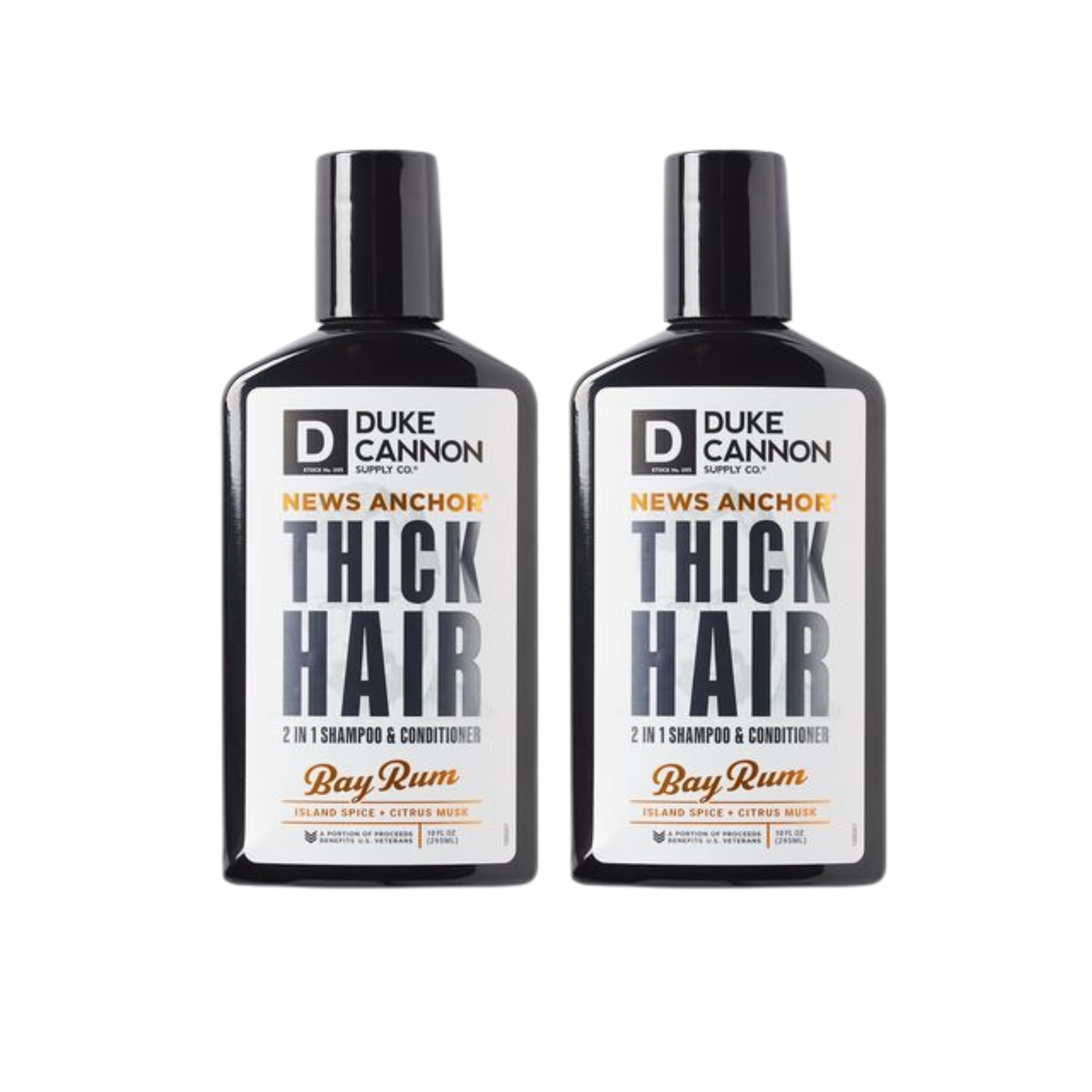 Duke Cannon News Anchor 2-in-1 bottle bay rum shows refreshing cleanse ideal for daily grooming.