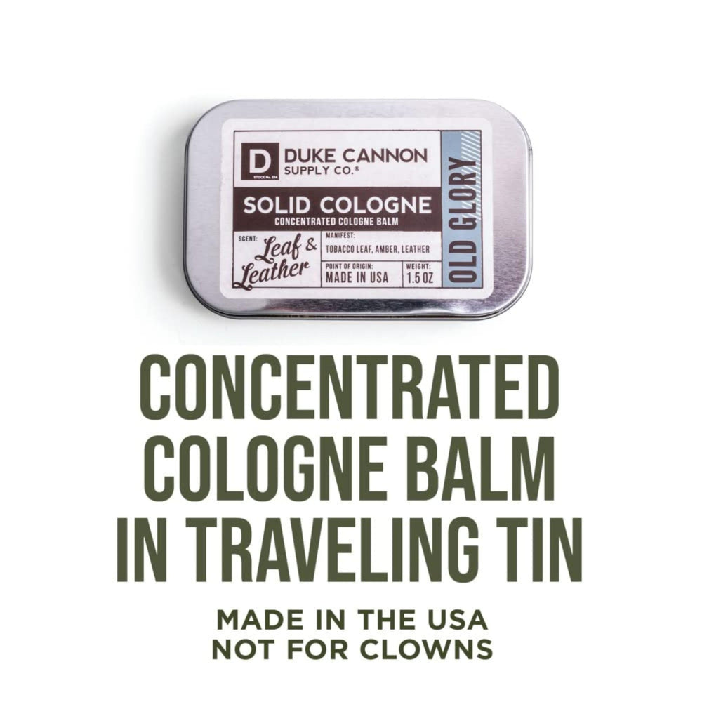 Duke Cannon Old Glory lifestyle shot conveying everyday confident fragrance.
