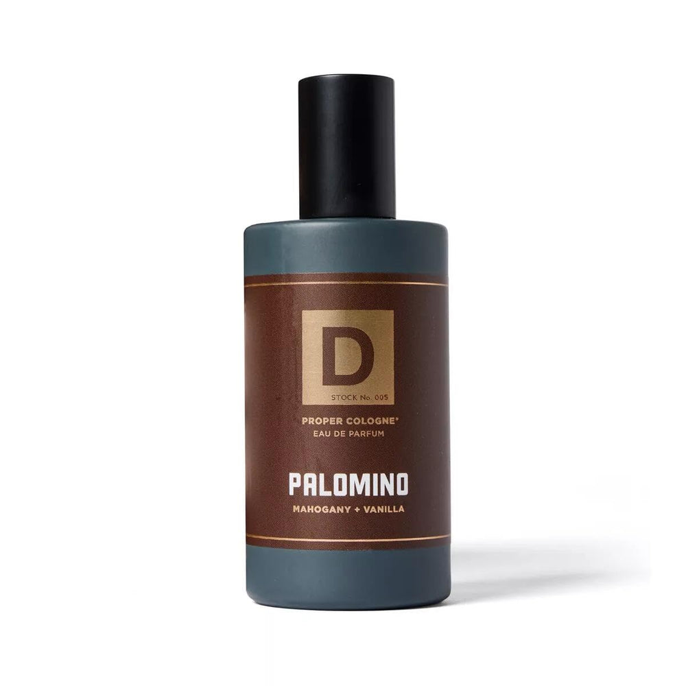 Duke Cannon Proper Cologne Palomino packaging box suggests gift ready sophistication.