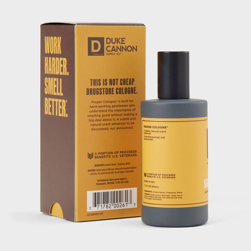 Duke Cannon Proper Cologne Sawtooth daily-wear focus shot for all-day scent.