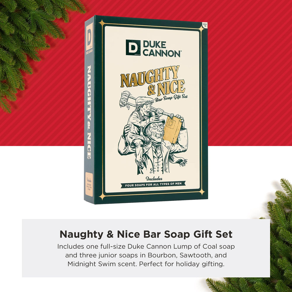 Duke Cannon Sawtooth bar image highlighting fresh, invigorating scent for workouts.