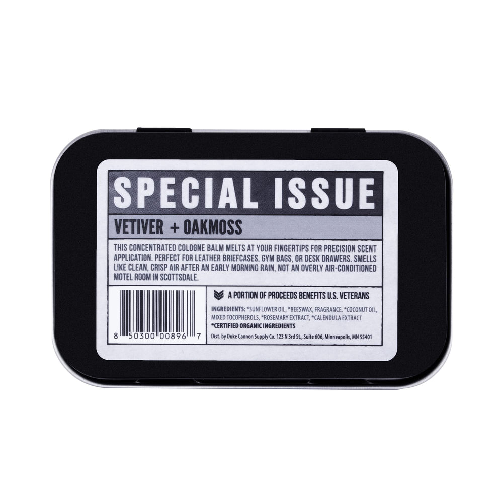 Duke Cannon travel tin 1.5oz enables multiple daily applications.