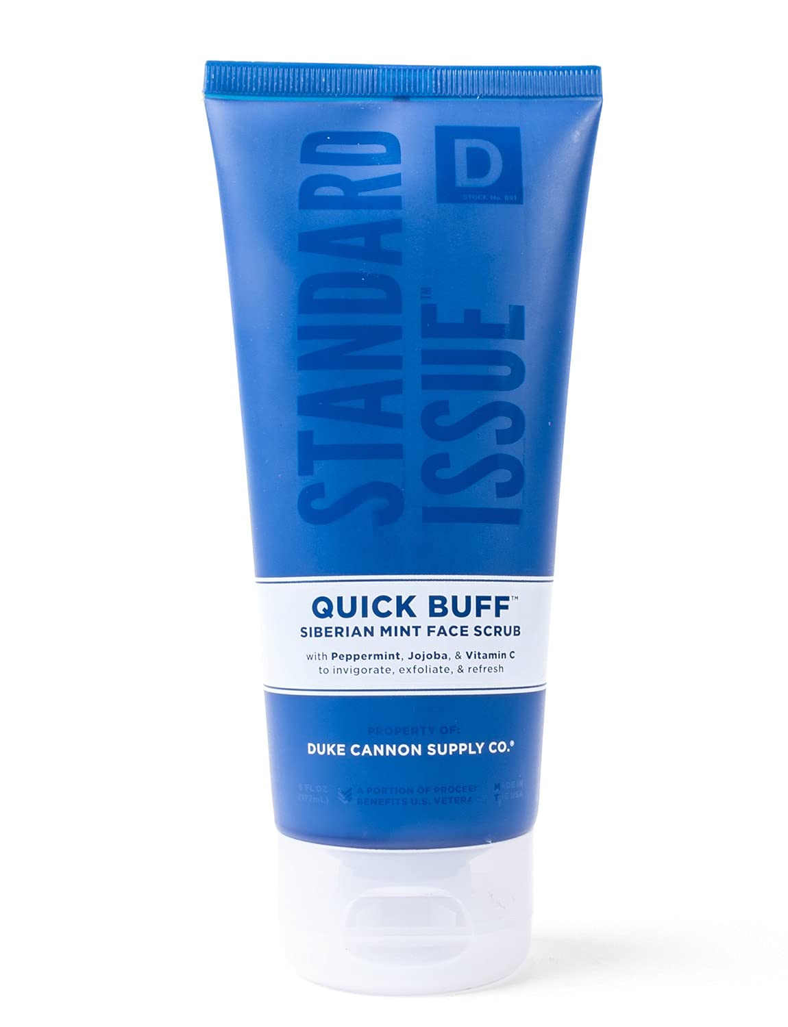 Duke Cannon Standard Issue Siberian Mint face scrub front view shows refreshing clean pores