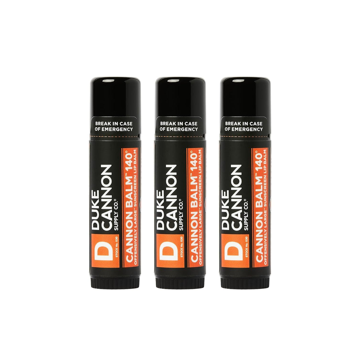 Duke Cannon Tactical Lip Balm 140-degree pour showing heavy-duty texture for harsh conditions.