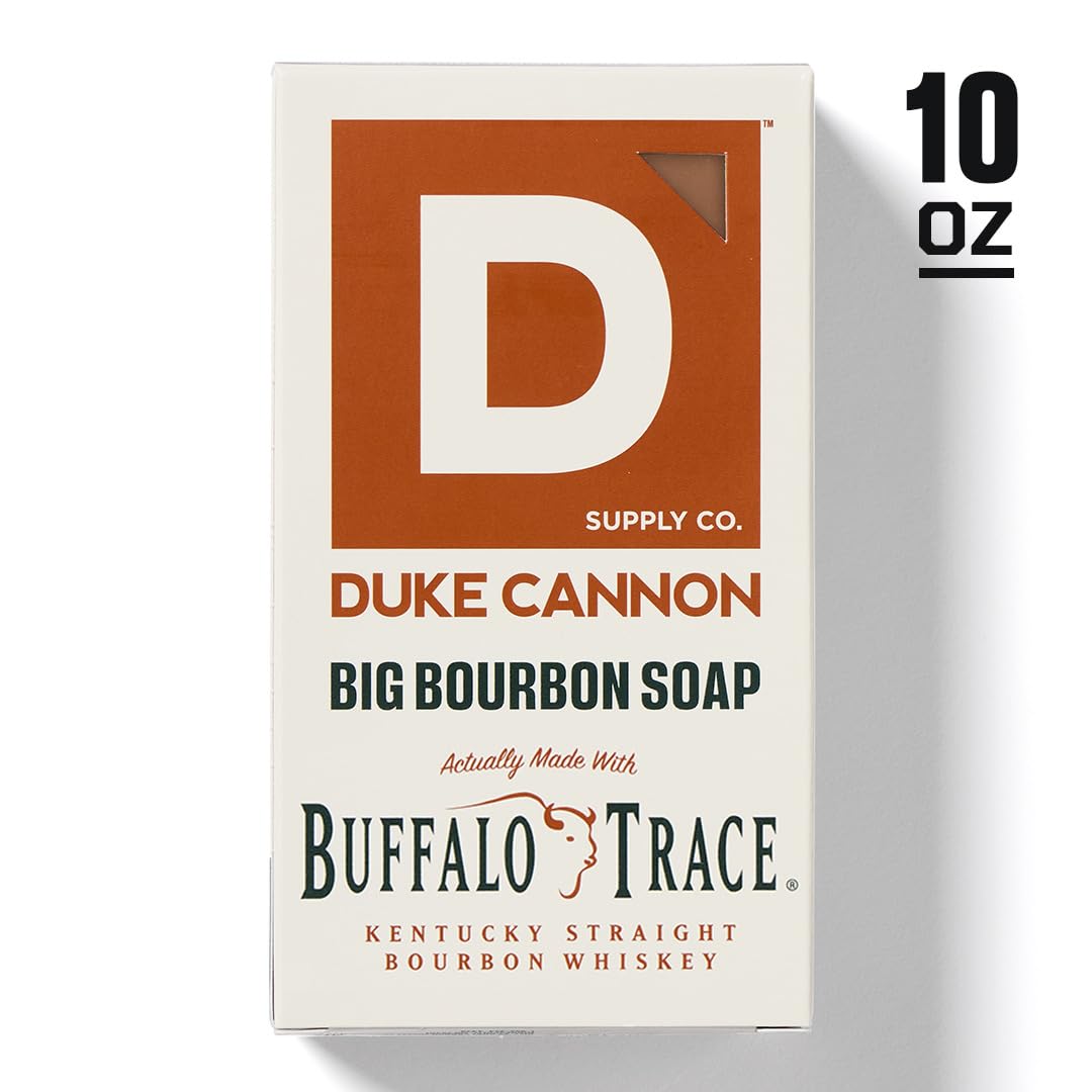 Duke Cannon Tactical Scrubber 2-3x larger soap bar extends use.