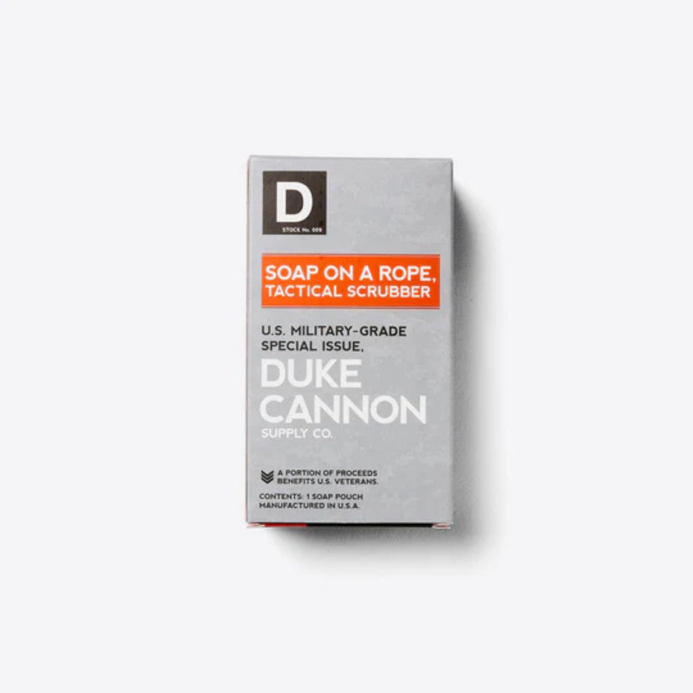 Duke Cannon Tactical Scrubber Soap Pouch with durable construction for rugged showers.