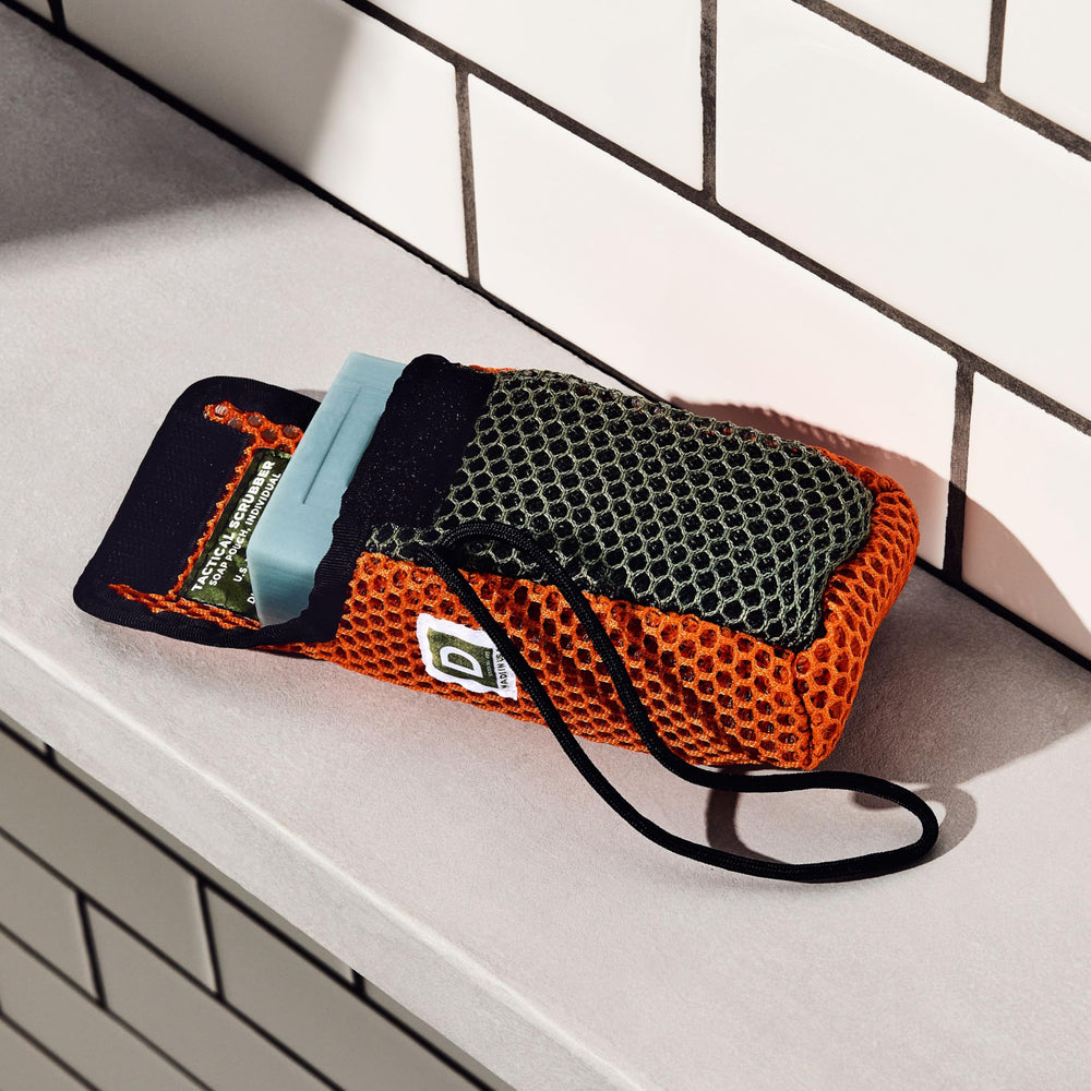 Duke Cannon Tactical Scrubber Soap Pouch great for gym and travel.