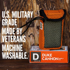 Duke Cannon Tactical Scrubber Soap Pouch Soap-On-A-Rope design for easy access.