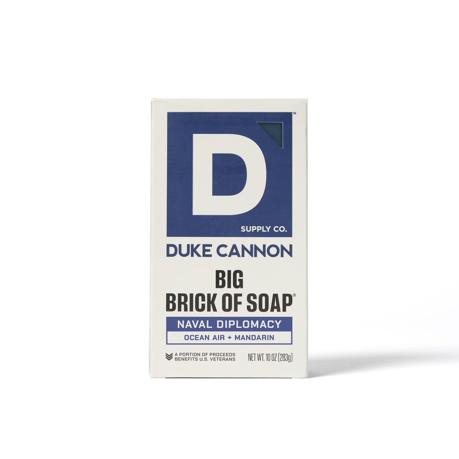 Duke Cannon USA-made label closeup underscoring American craftsmanship.